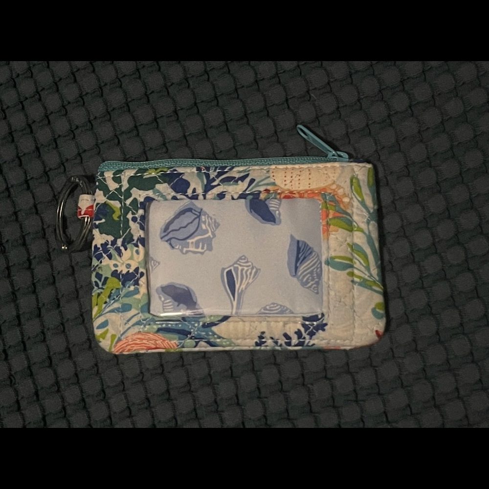 Vera Bradley shore thing zip ID wallet.